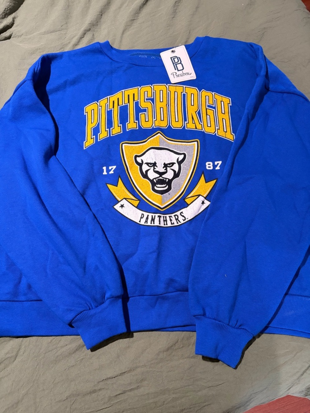 Pittsburgh Panthers Blue Crewneck Sweatshirt